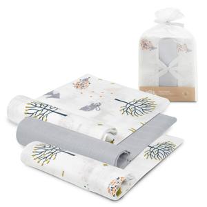 Langes en bambou - 55x70 MOD FOX PACK 3 - GRIS Motif tissé à motifs - Product Image 1