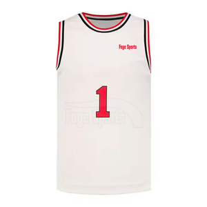 Nouvelle arrivée de vêtements de sport Logo personnalisé imprimé 100% polyester tissu meilleur prix maillot de basket-ball - Product Image 2