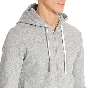 Sudadera con capucha premium para hombre, con cremallera completa, corte regular, forro polar de algodón grueso, ecológica, transpirable, cortavientos, de secado rápido, para invierno - Product Image 4
