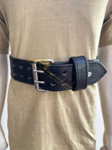 Premium unisexe 4 largeur en cuir de vachette entraînement levier ceinture Logo personnalisé Fitness équipement de gymnastique dynamophilie haltérophilie hommes - Product Image 4
