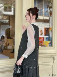 High Quality Anti-Shrink <b>Maternity</b> Dress Winter Use Sweat-Absorbent Soft Comfortable Short Sleeve Fabric ODM <b>Supply</b>-VietnamV1243 - Product Image 2