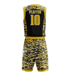 Dernier modèle d'uniforme de basket-ball pour hommes, taille adulte, Service OEM, uniformes de basket-ball personnalisés avec impression par sublimation - Product Image 3