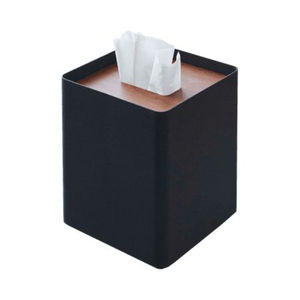 Boîte à mouchoirs rectangulaire en métal noir décorative fantaisie avec pieds en métal plaqué or pour la cuisine, la chambre à coucher, la décoration de la maison - Product Image 5