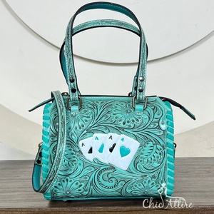2025 Wholesale New Arrival Hand Tooled Cowhide Leather Speedy Duffle <b>Travel</b> <b>Bag</b> Genuine Leather <b>Crossbody</b> Duffle <b>Bag</b> for Unisex - Product Image 1