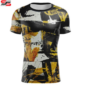 2025/26 Full Sublimation Style Short Sleeve Men's Rash Guard Own Your Own Custom Design Made in Pakistan - Product Image 6