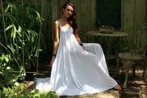 Robe longue d'été de style bohème pour femmes, vêtement décontracté indien, robe longue blanche pour femmes - Product Image 5