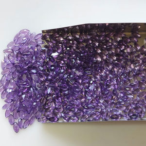 Améthyste naturelle africaine 5x2,5 mm, taille marquise, meilleure qualité, violet foncé, pierre précieuse en vrac pour la fabrication de bijoux - Product Image 3