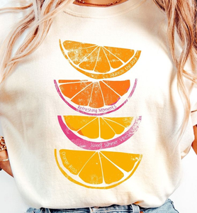 T-shirt graphique personnalisé à motif de fruits du Vietnam, imprimé agrumes coloré pour femme, en coton doux, haut d'été, vêtement décontracté OEM/ODM - Product Image 1