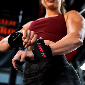 ตะขอยกน้ำหนักหนังวัวคุณภาพสูงพร้อมโลโก้ออกแบบได้ตามต้องการสำหรับใช้ออกกำลังกายแบบระบายอากาศได้ - Product Image 5