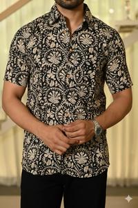 Camisa de Verano para Hombre, 100% Algodón, Estampada, Estilo Bohemio, para Vacaciones en la Playa, Personalizable, ODM - Product Image 2