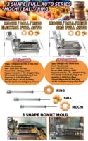 Machine Commerciale Automatique à Beignets et Donuts, Friteuse pour Boules de Mochi et Pâtisserie