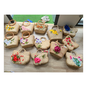 Water Hyacinth Bag Vietnam Craft Handbag, <b>Sea</b> <b>Grass</b> Water Hyacinth, Bamboo, Rattan Summer Beach Bag <b>Basket</b> Bag Sedge - Product Image 4