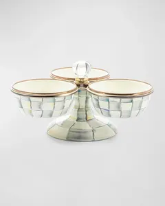 Bol de service aux dates bol de dattes plaqué argent de haute qualité élégant pour la maison dessus de table nourriture fruits servant utilisation au prix de gros - Product Image 2