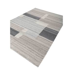 พรมขนสัตว์ทอมือลายเส้นโค้งสีเบจน้ำตาล ลวดลายนามธรรม สำหรับบ้าน ห้องนั่งเล่น ห้องนอน สไตล์โอเรียนทัลคลาสสิก ทำด้วยมือสำหรับวัยรุ่น - Product Image 2