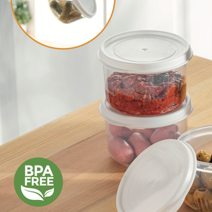 Caja de almacenamiento redonda de plástico sin BPA de 700ml con tapa hermética Organizador de cocina multiusos Técnicas de inyección de almacenamiento de alimentos - Product Image 4