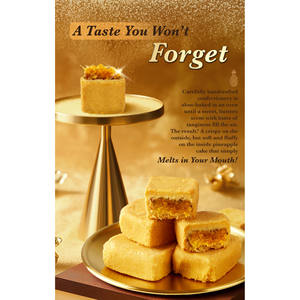 Pastel Cuadrado Pequeño con Relleno de Piña Sabor Frutal Golden Delight de Signature Market, Diseño Festivo, Sin Gluten, Sin Lácteos - Product Image 5