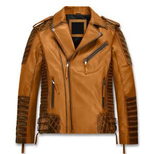 Chaquetas Bomber de piel de vaca genuina para hombre Chaqueta de invierno de cuero de nueva colección hecha a medida Chaquetas de cuero de precio barato - Product Image 6