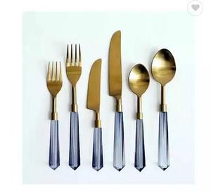 Nouvel arrivage de couverts en acier inoxydable 18/8 de haute qualité ensemble de couverts cuillère poignée décorative ensembles de couverts mini fourchette cuillère couteau - Product Image 2