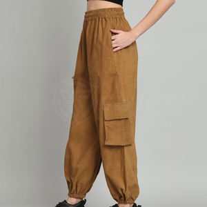 Pantalon d'hiver pour femmes le plus vendu sur mesure de bonne qualité taille élastique taille adulte respirant mi plat avant marque privée - Product Image 2