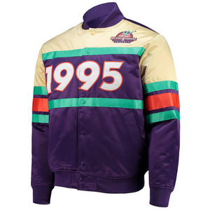Chaqueta Universitaria Personalizada 1995, Chaqueta Retro Bordada de Lana con Cuello Alto, Chaqueta de Piloto Atlanta Años 80 y 90, Chaqueta Letterman - Product Image 1