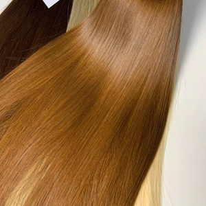 Extensions de cheveux en vrac les plus vendues Cheveux à donneur unique Double noyade 100 grammes Couleurs claires 28 pouces - Product Image 1