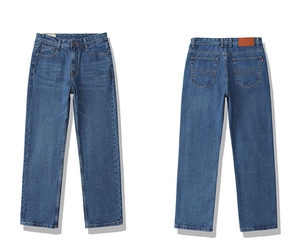 กางเกงยีนส์ทรงหลวมสำหรับผู้ชายทรงหลวมทรงสูงและใหญ่แบบลำลอง - Product Image 4