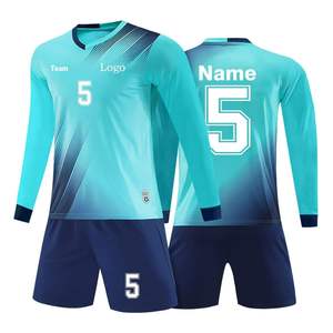 Uniforme de fútbol unisex personalizado, camisas de malla cómodas, pantalones cortos, conjunto de fútbol elegante, MOQ bajo, alta calidad, secado rápido, ligero - Product Image 6