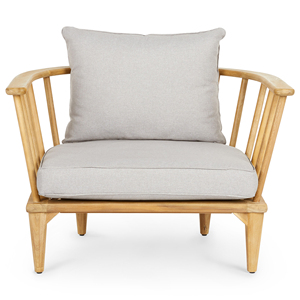 เก้าอี้เลานจ์ดีไซน์เรียบง่ายทำจากไม้สักพร้อมเบาะ-Sifa - Product Image 2