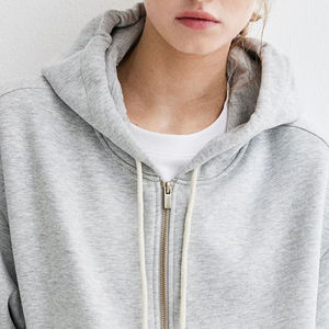 เสื้อฮู้ดผู้หญิงไซส์ใหญ่ ผ้าฟลีซ สไตล์ลำลอง สำหรับฤดูใบไม้ร่วงและฤดูหนาว  แบบสวมหัว สตรีทแวร์  ออกแบบลายด้านหน้า  คอฮู้ด - Product Image 5