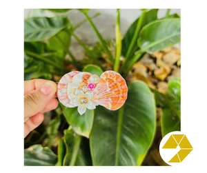 Pinces à cheveux griffe de crabe coquillage faites à la main et épingles à cheveux étoile coquille d'océan pour filles, bébés-mode de plage d'été, style coquille de palourde - Product Image 3