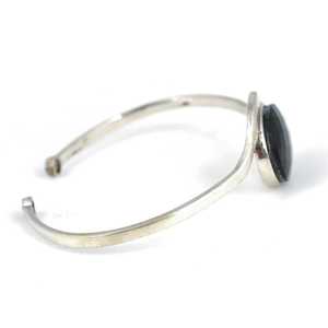 925 Sterling <b>Silver</b> Fashion <b>Bracelet</b> with Green Zircon Stones Elegant <b>Bangles</b> for Women - Product Image 2