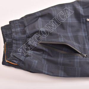 Pantalones de Nieve Impermeables Unisex con Aislamiento, Diseño a Cuadros Grises, Estampado por Sublimación, Bolsillos con Cremallera y Ventilación - Product Image 4
