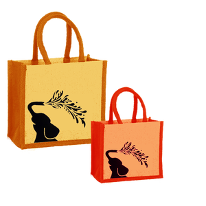 ECO WORLD BAGS Bolso de mano mediano de yute con patrón geométrico y asas de cuerda de West Bengal India para uso diario - Product Image 5