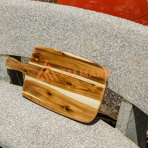 Planche de charcuterie en bois bloc de boucher planche à découper en bois d'acacia planche à découper irrégulière bois pour cuisine avec poignée Taimars - Product Image 5