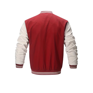 Veste universitaire de haute qualité 2026 pour hommes, broderie en chenille, manches en cuir, veste universitaire personnalisée pour hommes - Product Image 2