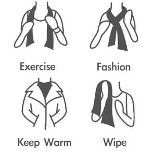 Toalla deportiva de Punto de microfibra de color sólido para ejercicio - Product Image 5