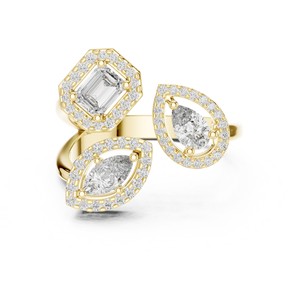 Anillo de Halo con Moissanita en Corte Marquesa Esmeralda Pera, Plata de Ley 925, Joyería Fina Nupcial, Anillo de Compromiso y Boda de Lujo - Product Image 6