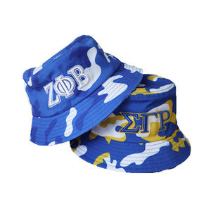 Sigma Gamma Rho Sorority Bucket Hat 3D Broderie Large Bord Style Pêcheur Casual 100% Coton Extérieur - Product Image 5