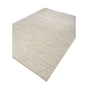 Contour Hand Loom <b>Wool</b> Rugs Beige <b>Brown</b> Geometric for Home Large Rectangle Striped Hallway Design for Teen's Bedroom Living - Product Image 2