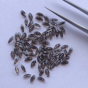 Piedras preciosas facetadas de corte Marquesa de piedra de cuarzo ahumado marrón Natural de 4mm 6mm 8mm a precio mayorista fabricante en línea India Alibaba - Product Image 2