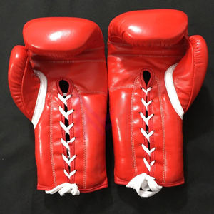 ถุงมือชกมวยหนังแท้แบบสั่งทำพิเศษ 12 ออนซ์ แบบผูกเชือก ป้องกันน้ำ บุนุ่ม สำหรับผู้ใหญ่ สำหรับการแข่งขัน - Product Image 3