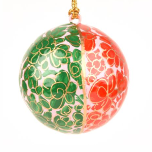 Décorez avec des boules de papier mâché au design floral bleu idéal pour les arbres à thème modernes ou les centres de table disponibles au prix de gros - Product Image 3