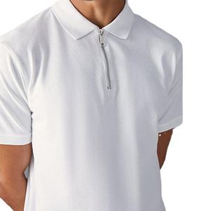 Chemise polo pour homme, design col personnalisé de haute qualité, mode décontractée, vêtements d'été respirants, 100% coton, fermeture éclair 1/4. - Product Image 4