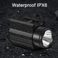 Lunette laser point rouge portable Masterway MM-Grip-1 en aluminium avec lampe torche tactique 10x 1000 lumens, étanche IPX-6, visibilité 150M