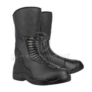 Chaussures de moto pour hommes avec fermeture à double sangle et protège-cheville respirant pour hommes - Product Image 1