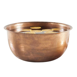 อ่างแช่เท้าทำจากทองแดงโบราณทำด้วยมือ | ชามสปาเท้าแนววินเทจ - Product Image 1