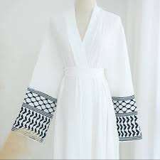 Mejores precios al por mayor hermosa y tendencia Abaya Palestina Keffiyeh Abaya diseña nuevo árabe étnico Abayas EE. UU. - Product Image 4