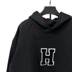 Sudadera con capucha de algodón pesado personalizada OEM French Terry Fleece totalmente Chenille bordado sudaderas invierno básico algodón mezclado - Product Image 3