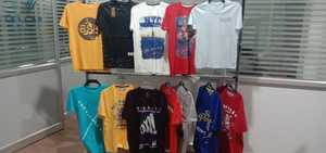 เสื้อทีขายส่งเสื้อยืดบุรุษออกแบบเองผ้าฝ้าย 100% 24/1 ถักผ้า 180 Gsm Unisex ผ้าไหมหน้าจอพิมพ์เสื้อยืด - Product Image 6