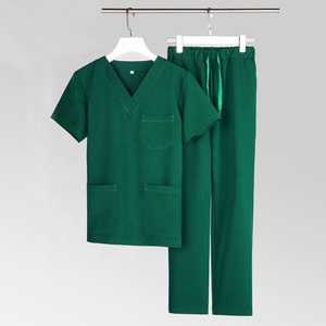 Ensemble de gommages médicaux pour femmes manches courtes et pantalons pour médecins infirmières esthéticiennes tissu givré OEM vêtements de clinique en gros - Product Image 4
